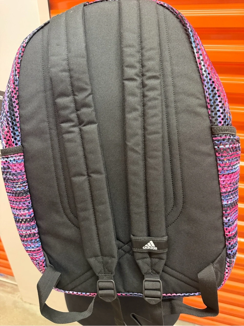 NWT Adidas Hermosa Mesh Sunset Shock Pink Pattern Backpack